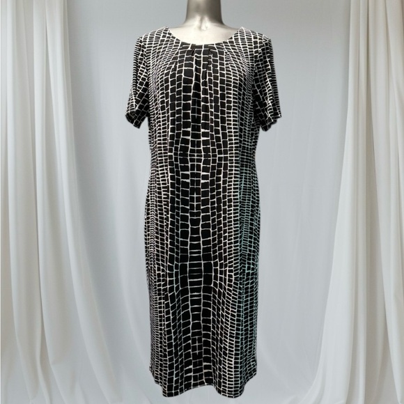 🆕Black and White Sheath Midi Dress - Picture 7 of 13